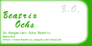 beatrix ochs business card